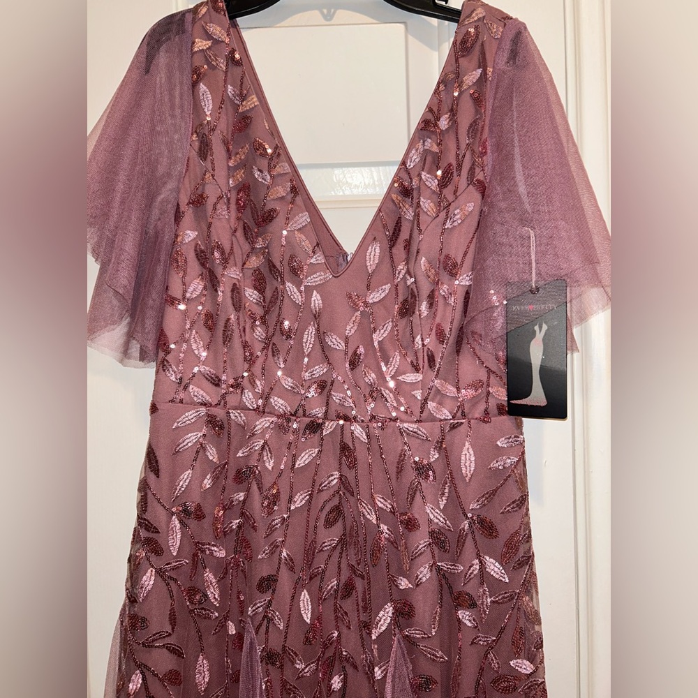 Ever Pretty Mauve Sequin Dress Size 10 evening Gown - NEVER WORN (TAGS ON) - Picture 4 of 6